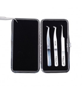 MAGNETIC CASE FOR 3 TWEEZERS - SILVER