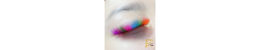 COLOURED PREMADE FANS